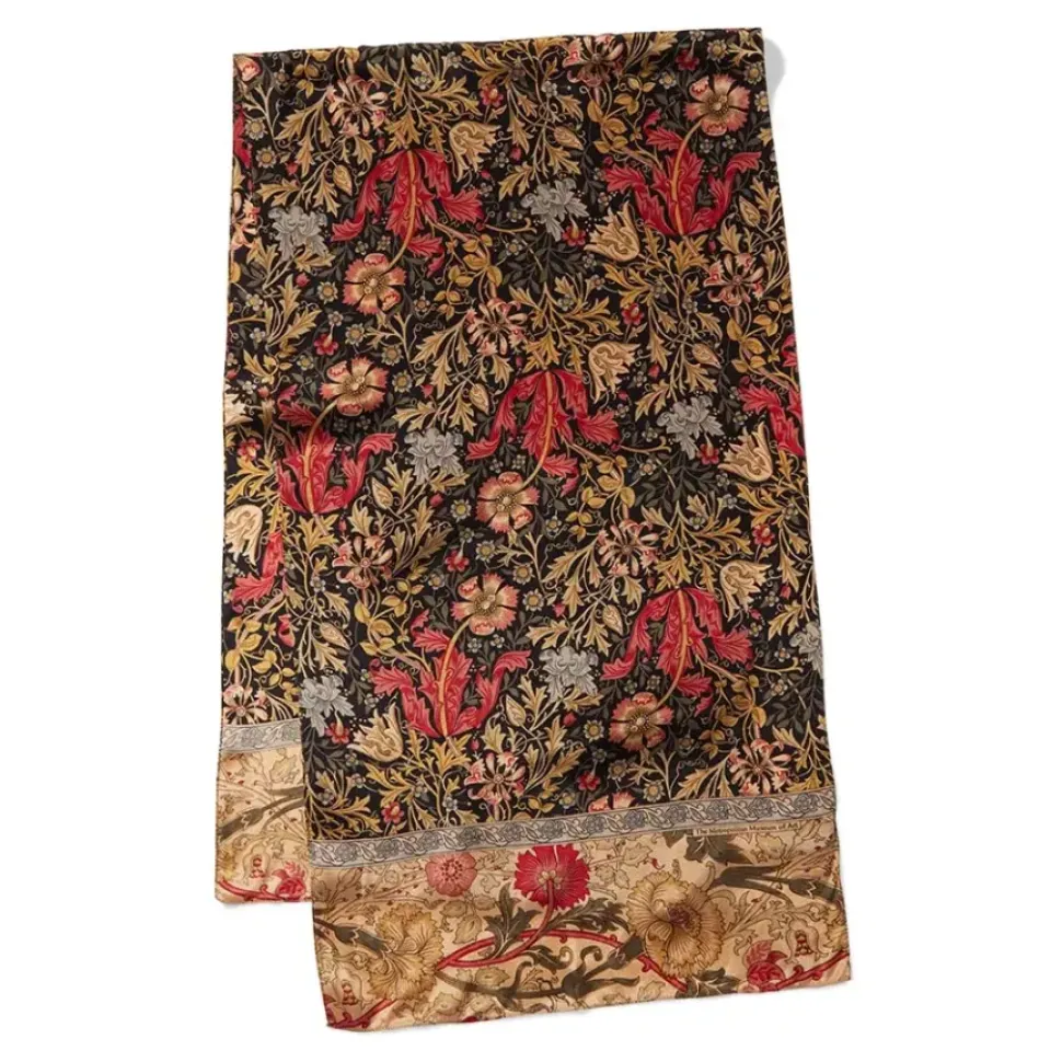 William Morris Compton Oblong Silk Scarf