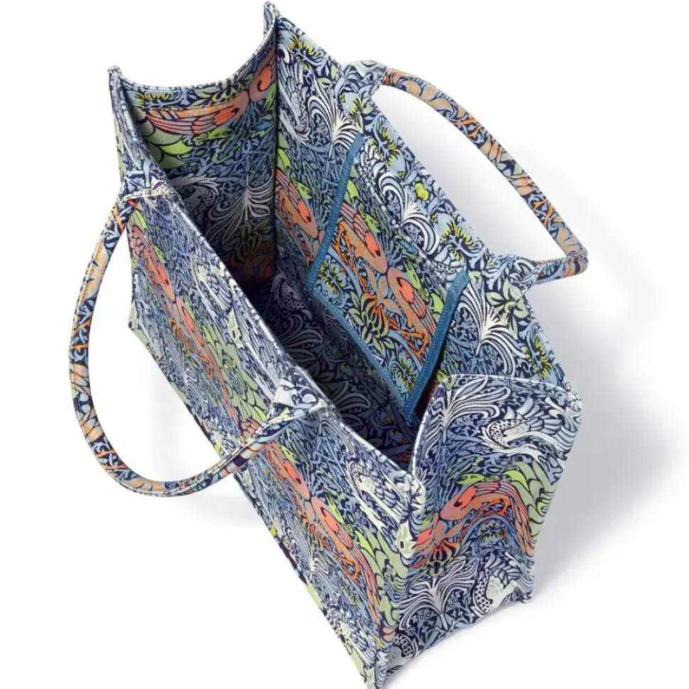 William Morris Peacock And Dragon Oversize Structured Tote