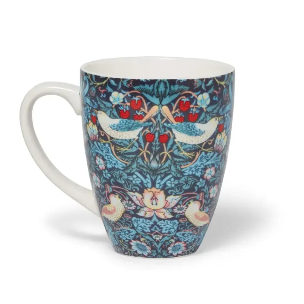 William Morris Strawberry Thief Covered Mug With Tea Infuser