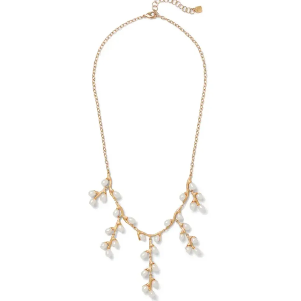 Willow Catkins Pearl Bib Necklace