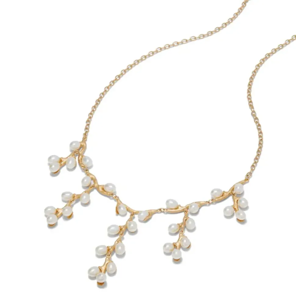Willow Catkins Pearl Bib Necklace