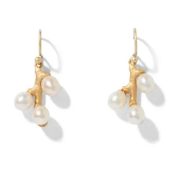 Willow Catkins Pearl Bib Necklace And Drop Earrings Set
