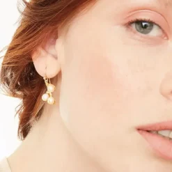 Willow Catkins Pearl Bib Necklace And Drop Earrings Set