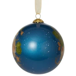Winter Birds Hand-Painted Glass Ornament Set