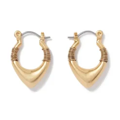 Wrapped Chevron Huggie Earrings