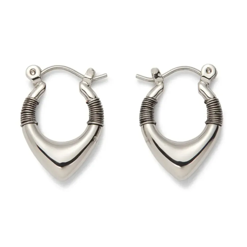 Wrapped Chevron Huggie Earrings